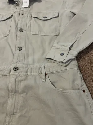 Abercrombie & Fitch Light Gray Shirt Dress thumbnail 7