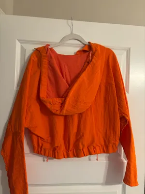 Free People Movement Ride the Wave Crop Hooded Jacket Orange thumbnail 2