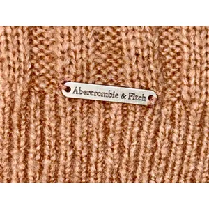 Abercrombie & Fitch Brown Ribbed Knit Long Sleeve Oversized V-Neck Sweater Sz XL thumbnail 6