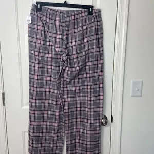 NEW Natural Reflections women’s gray pink elastic drawstring‎ pajama pants large thumbnail 5