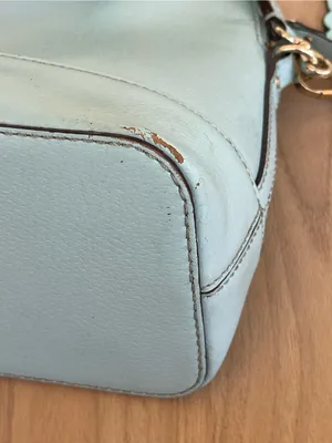 kate spade Baby Blue Leather Dome Satchel with Crossbody Strap thumbnail 10