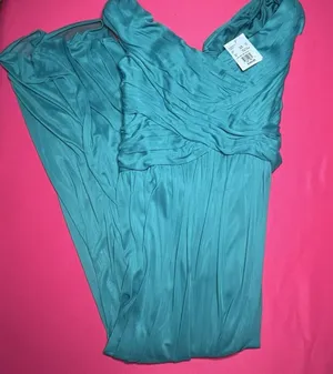 NWT David's Bridal F19951 Oasis Teal Off The Shoulder Mesh Formal Dress Size 16 thumbnail 1