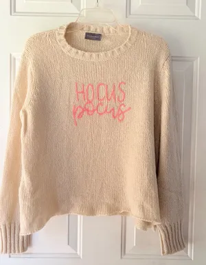 Wooden Ships Hocus Pocus Cream Mohair Wool Halloween Sweater XS/S thumbnail 1