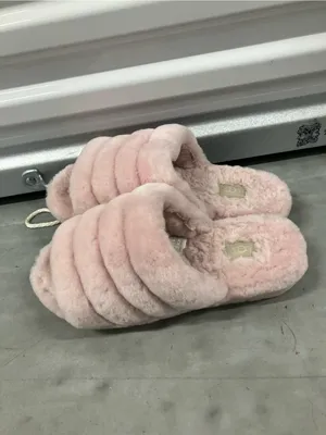UGG Fluff Yeah Slide Women 11 Pink Sheepskin Platform Slingback Sandal Slippers thumbnail 3