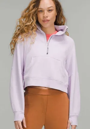 Lululemon Scuba Oversized Funnel Neck Half-Zip Lavender Dew thumbnail 1
