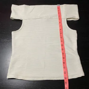 Ella Moss Off-Shoulder Ribbed Cream Camisole thumbnail 5