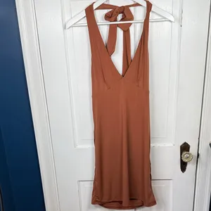 Abercrombie & Fitch Cowl Back Halter Mini Dress W2276 Sz M Tall thumbnail 5