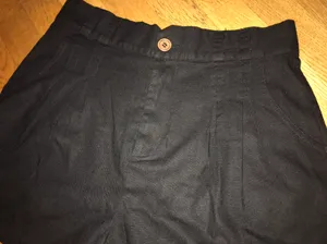 Black high waist pleated short size L thumbnail 8