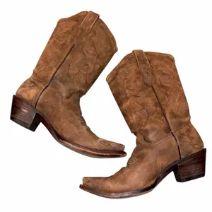 Corral Brown Distressed Leather Western Cowgirl Snip Toe Boots Shoes size 8.5 thumbnail 5