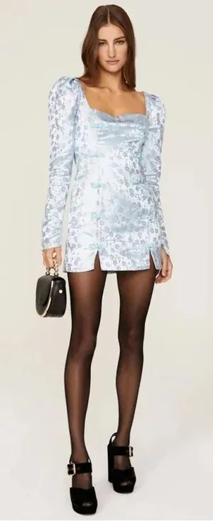 SAU LEE Jen Mini Dress 6‎ Blue thumbnail 1