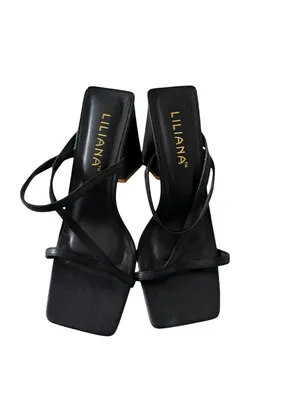 LILIANA Black Block Heels Sandals Size US 7 thumbnail 8