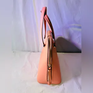 kate spade Coral Pink Leather Dome Tote thumbnail 9