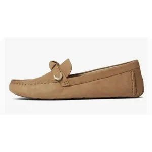 Cole Haan Women's Evelyn Bow Driver Suede Loafers Size 7 Birch Leather thumbnail 2