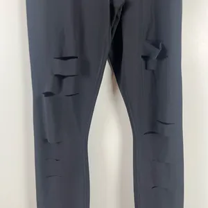 Alo Women’s High-Waist Ripped Warrior 7/8 length Legging Black Small thumbnail 3