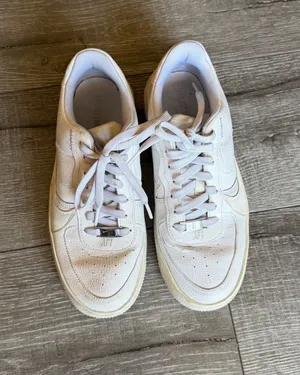 Nike Air Force 1 PLT.AF.ORM Triple White Platform Sneakers 8.5 thumbnail 1
