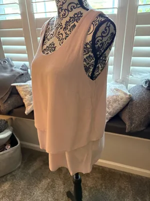 Coco and Carmen size small/medium dusty pink sleeveless tunic top thumbnail 4