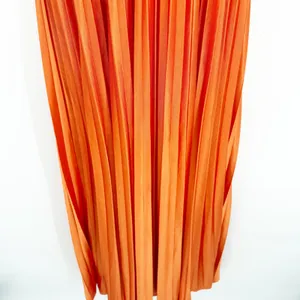 Hello Molly Womens Shimmering Sea Pleated Halter Resortwear Maxi Dress Orange 4‎ thumbnail 5