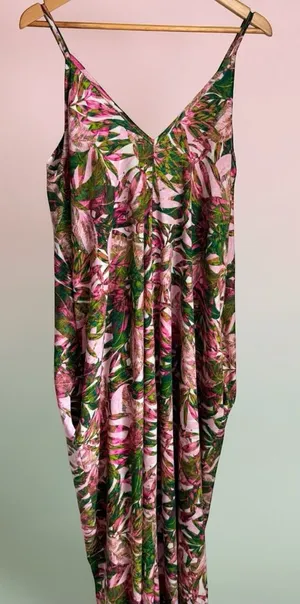 Tyche Tropical Floral Maxi Dress with Pockets thumbnail 1
