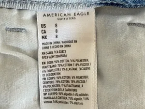American Eagle Tie Dye Highest Rise Mom Jean Shorts Size 8 thumbnail 9