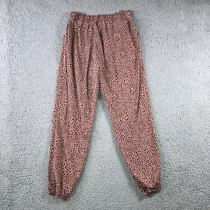 PINK Victoria's Secret Leopard Print Jogger Pants Women‎ XS Elastic Drawstring thumbnail 2
