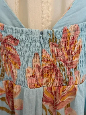 Paper Heart Maxi Dress Teal Floral thumbnail 3