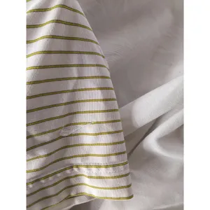 Nike Golf L White with Green Striped V-neck Polo Short Sleeve thumbnail 2