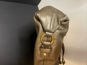 Coach Ashley Satchel Style F15513 Metallic Bronze Leather Carryall Shoulder Bag thumbnail 10