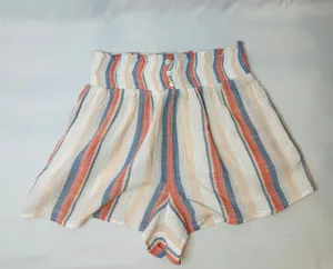 Francescas Sky Button Front Smocked Shorts Ivory - M thumbnail 4