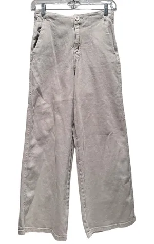 Miou Muse‎ Beige High Waisted Wide Leg Pants Size Small thumbnail 1