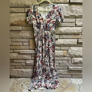 WALTER BAKER Jada Dancing Lotus Maxi Dress Floral Print bohemian Sz 6 thumbnail 3