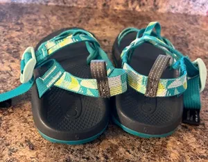 Chacos EcoTread Teal‎ white green Strappy Adjustable Sandals Size 5 thumbnail 2