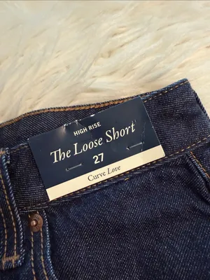Abercrombie &Fitch High Rise The Loose Shorts size 27 Dark Wash Denim brand new thumbnail 2