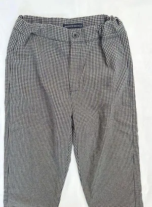 Brandy Melville Vintage Woven Gingham Tilden Pants - Grey thumbnail 6