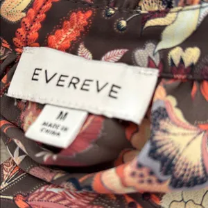 Evereve Clara Floral Paisley Long Sleeve V Neck Blouse/Top M Ruffle Trim Career thumbnail 8