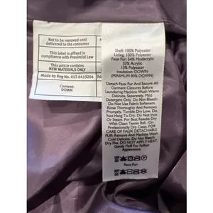 Eddie Bauer Quilted Down Puffer Parka Jacket Purple Long Faux Fur Hood EB650 thumbnail 8