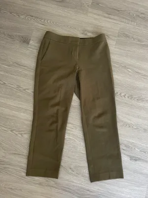 Petite Olive Green Work Pants thumbnail 1