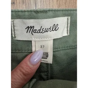 Madewell Green Utility‎ Pants Size 27 High Rise Cotton Straight Leg thumbnail 5