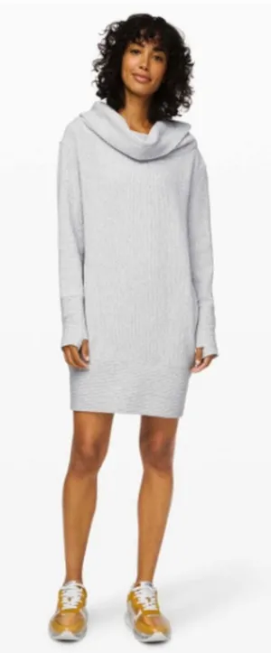 LULULEMON Along the Way Sweater Dress Gray XS 0/2 thumbnail 1