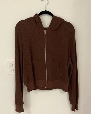 Set Active Waffle Hoodie - Expresso color thumbnail 1