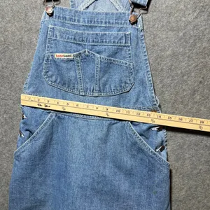 London London Vintage 90s Denim Skort Overalls Blue Mid Wash Size 11/12 thumbnail 7