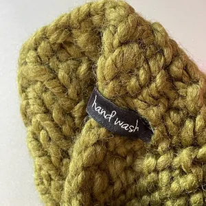 WW Knits Olive Green Chunky Hand Knit Wool Headband Ear Warmer One Size thumbnail 3