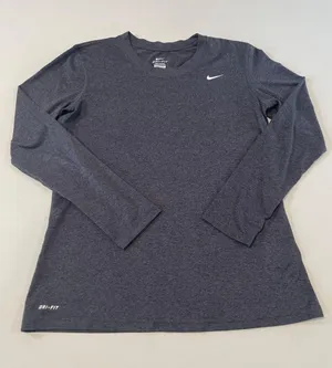 Nike Size M Gray Long Sleeve Top thumbnail 1