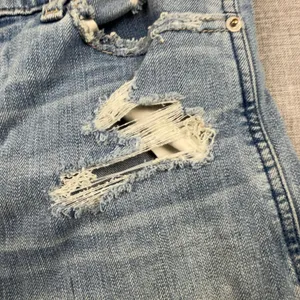 Abercrombie & Fitch Jeans Womens 4 Blue Light Wash High Rise Straight Distressed thumbnail 10