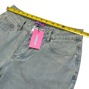NEW Edikted‎ Low Rise Wide Leg Acid Washed Jeans Capsule Skater Grunge M thumbnail 10