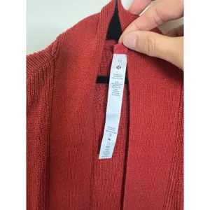 Lululemon Merino Wool-Blend Ribbed Long Wrap Sweater Cayenne Size 12 thumbnail 6