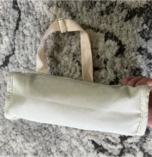 Cream Corduroy Tote Bag Crossbody Minimalist Canvas Purse thumbnail 4