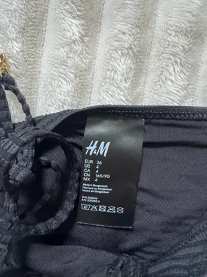 H&M Push-Up Top Bikini Black Swimsuit 34B thumbnail 4