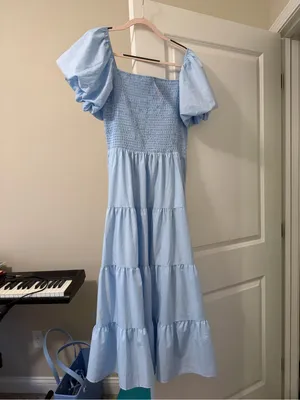 PrettyGarden Summer Puff Sleeve Midi Dress thumbnail 9
