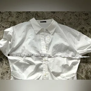 Stylish flattering blouse💖 White Size M thumbnail 11