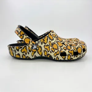 Disney Parks Animal Kingdom Mickey Mouse Leopard Print Crocs Clogs M8 W10 Travel thumbnail 5